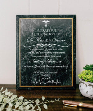 Grateful Appreciation To Doctor Wooden Plaque Gift