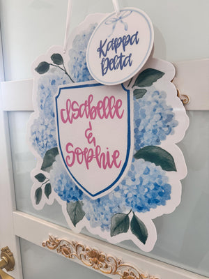 Hydrangea Coquette Bow Door Hanger