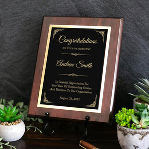 ENGRAVED Award Recognition Plaque