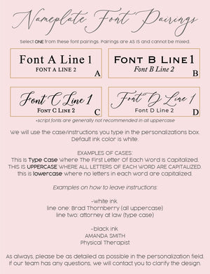 General Contractor Glass Office Desk Name Plate, Clear New Interior Designer, Architect, Project Manager, Sleek and Stylish Office Decor GNP-GCPM