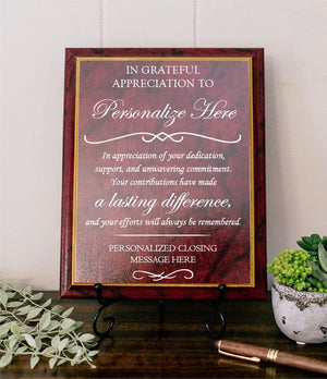 Grateful Appreciation Wooden Plaque