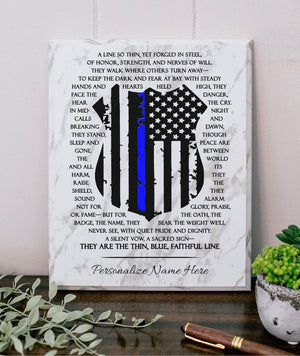 Police Officer Prayer for Policeman Policewoman Plaque