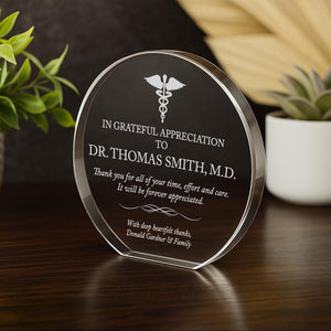 Doctor Appreciation Crystal Award Gift