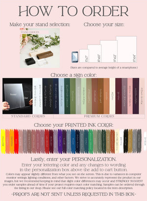 a poster with the words how to order on it