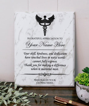 Grateful Appreciation To Doctor Wooden Plaque