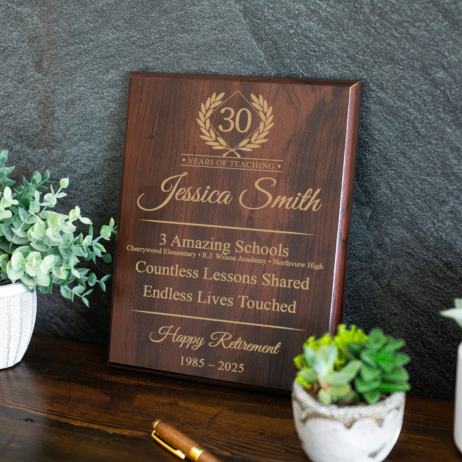 TEACHER Retirement Plaque Award For School Farewell Party