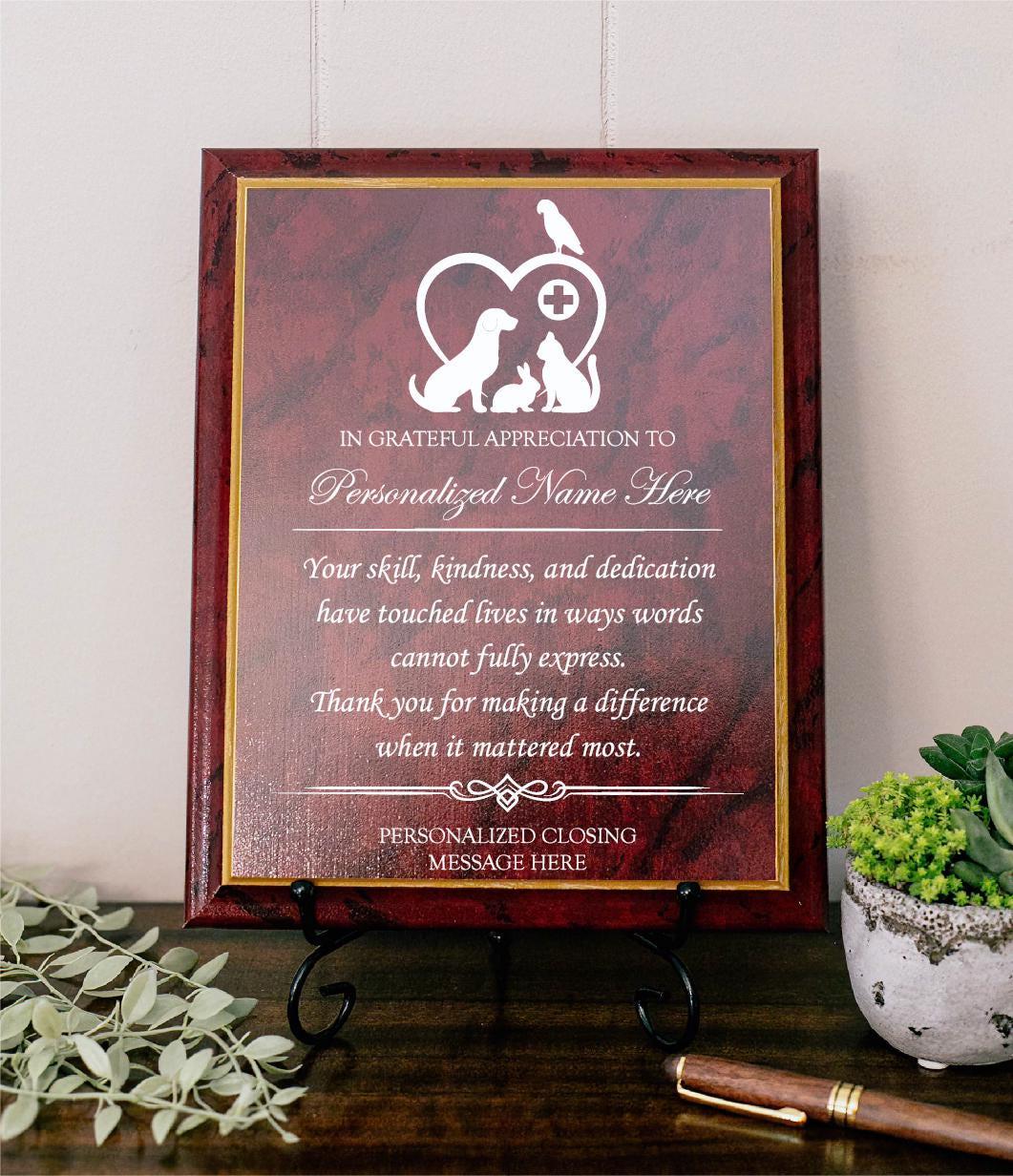 Grateful Appreciation to Vet Wooden Plaque