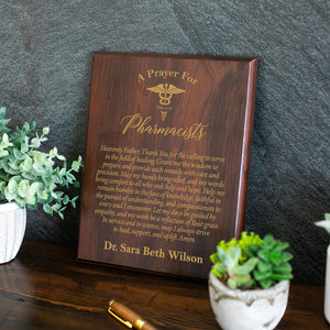 A Pharmacist's Prayer Plaque