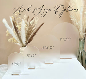 ARCH Acrylic Drinks Are On Us As Long As You're On The Dance Floor Modern Minimalist Clear Glass Look Acrylic Lucite Wedding Sign