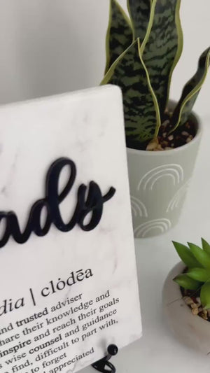 Boss Lady Plaque – Marble Definition Tile Appreciation Sign For Mentor Retirement