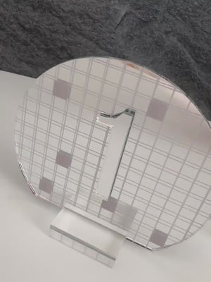 Retro Disco Wedding Table Numbers - Silver Mirror Acrylic Reception Decor