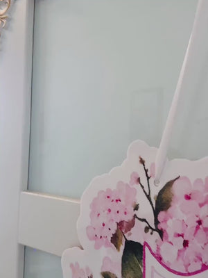 Hydrangea Coquette Bow Door Hanger