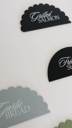 Acrylic Buffet Signs - Wedding Buffet Signs with Dessert Table Labels