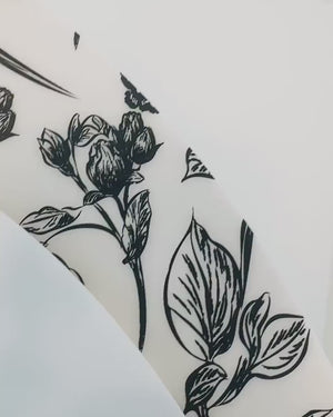 Oval Welcome Sign – Elegant Bridal Shower Sign With Floral Toile Design