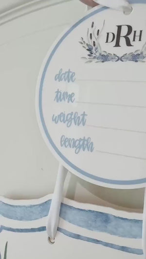 Mallard Duck Newborn Baby Hospital Door Hanger