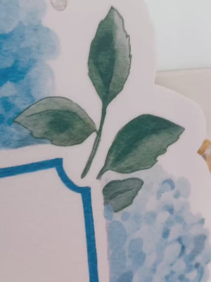 Hydrangea Coquette Bow Crest Teacher Door Hanger