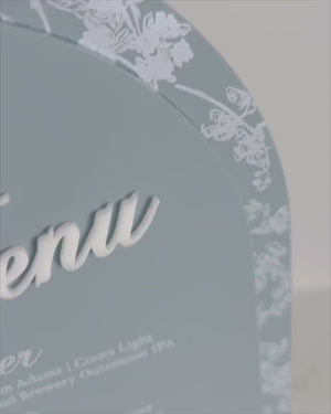 Bridal Shower Bar Sign - Elegant French Blue Chinoiserie Floral Toile Arch