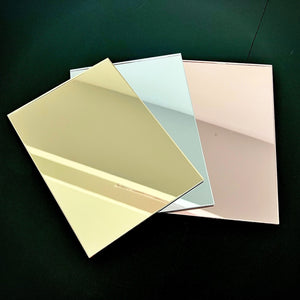 Gold, Silver or Rose Gold Mirror Acrylic Blank Stock Sheet Lucite Wedding Signs | DIY Perspex Mirrored Foil Blanks | Wholesale Craft Supply