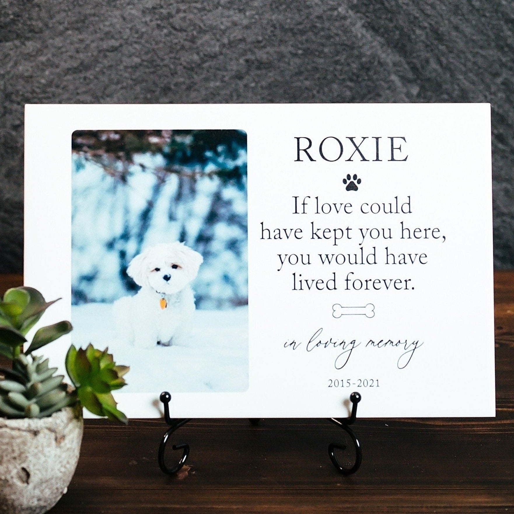 Memorial Photo Plaque For Pet Dog Or Cat Gift With Photo, Doggy Heaven Remembrance Picture Present, Personalized Lost Pet Sign
