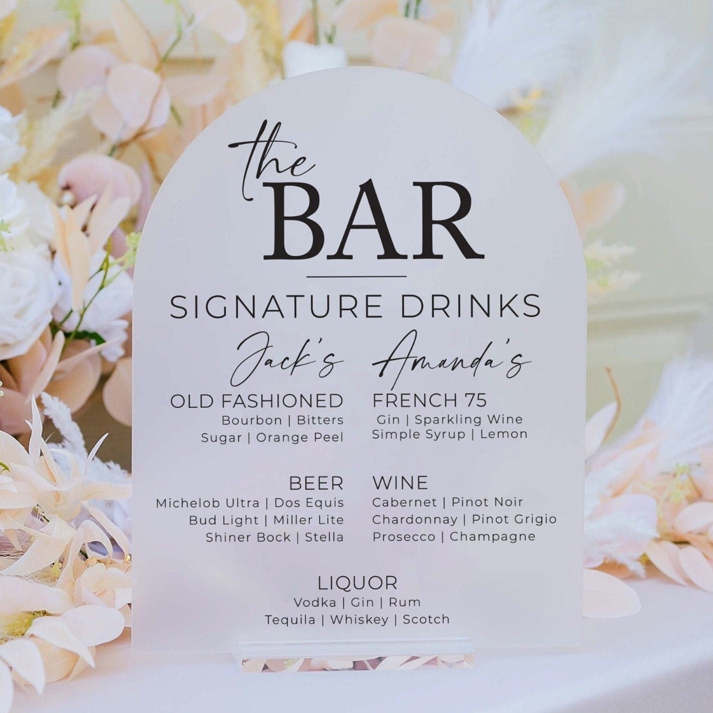 ARCH the BAR + Signature Drinks Personalized Bar Sign S1-DS1