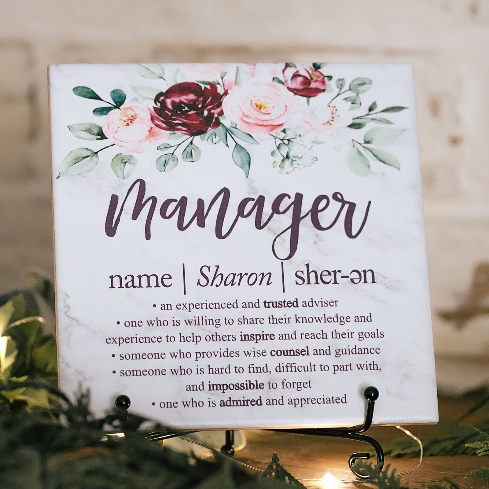 Manager Definition Appreciation Tile Sign