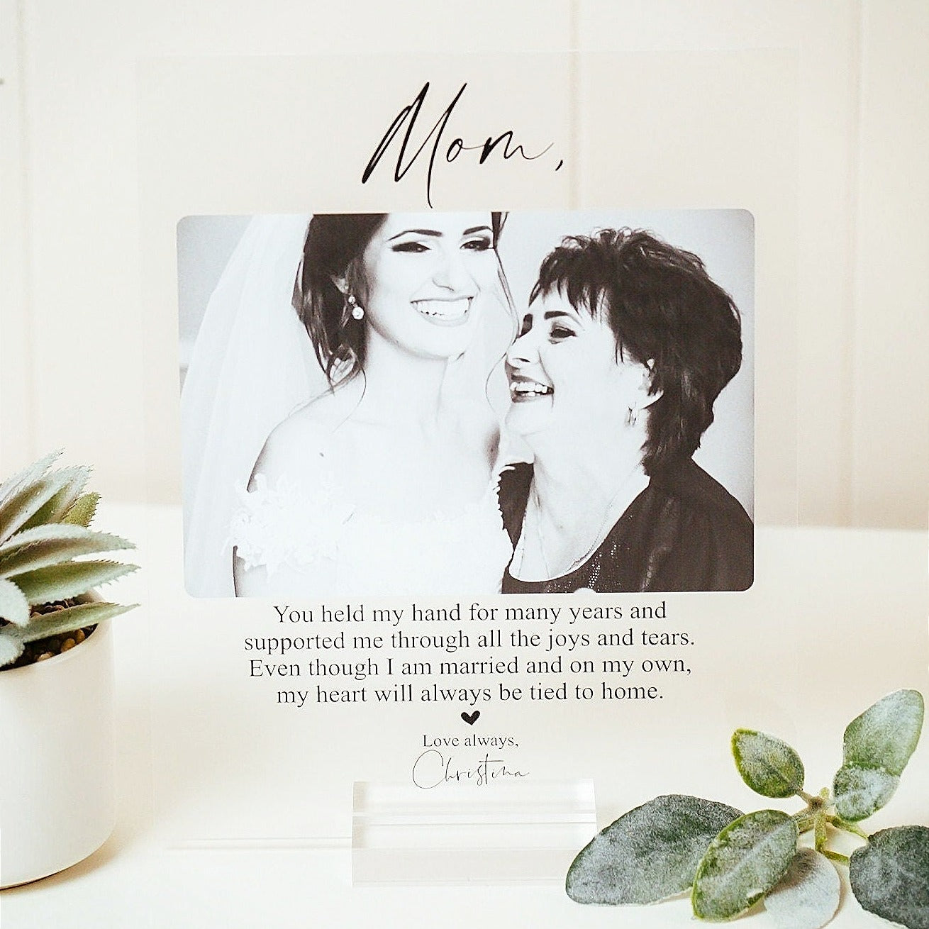 Personalized Picture Frame For Mother Of The Bride Gifts From