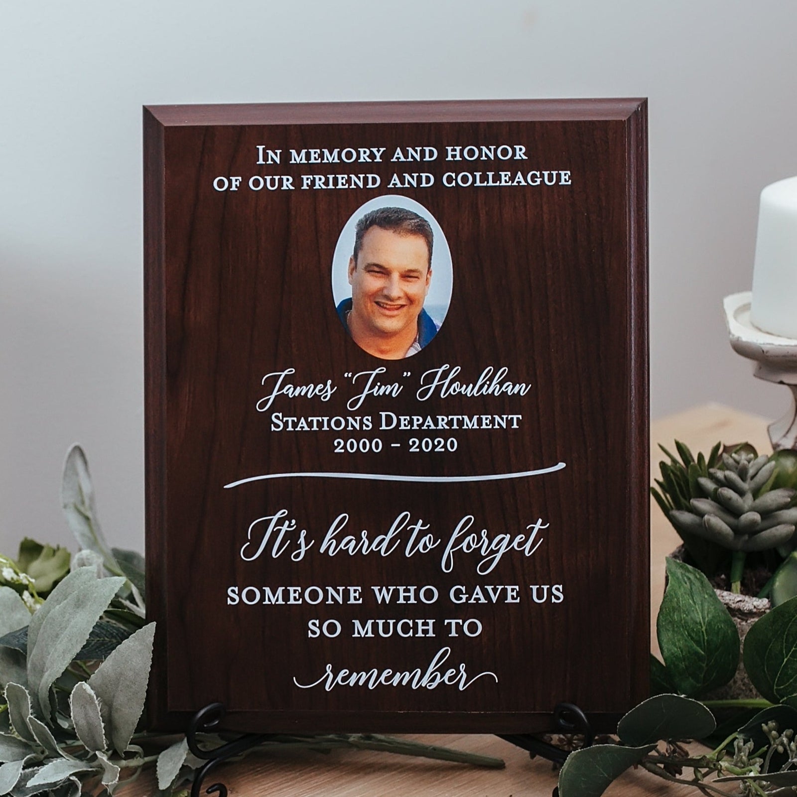 Hard To Forget Someone Who Gave Us So Much To Remember Memorial Tile Plaque