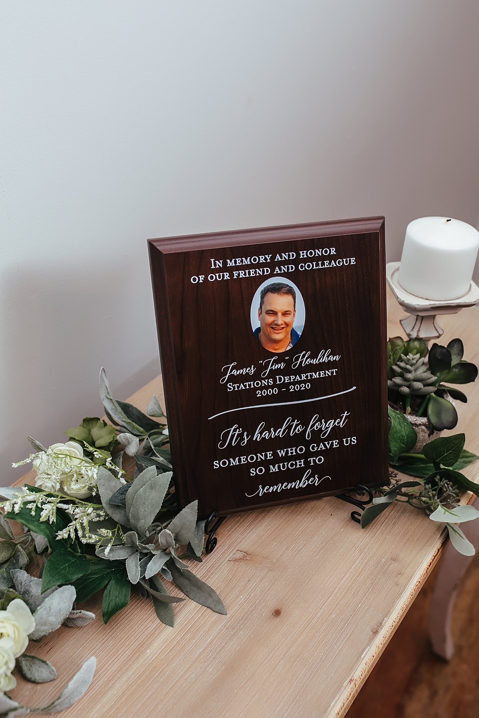 Hard To Forget Someone Who Gave Us So Much To Remember Memorial Tile Plaque