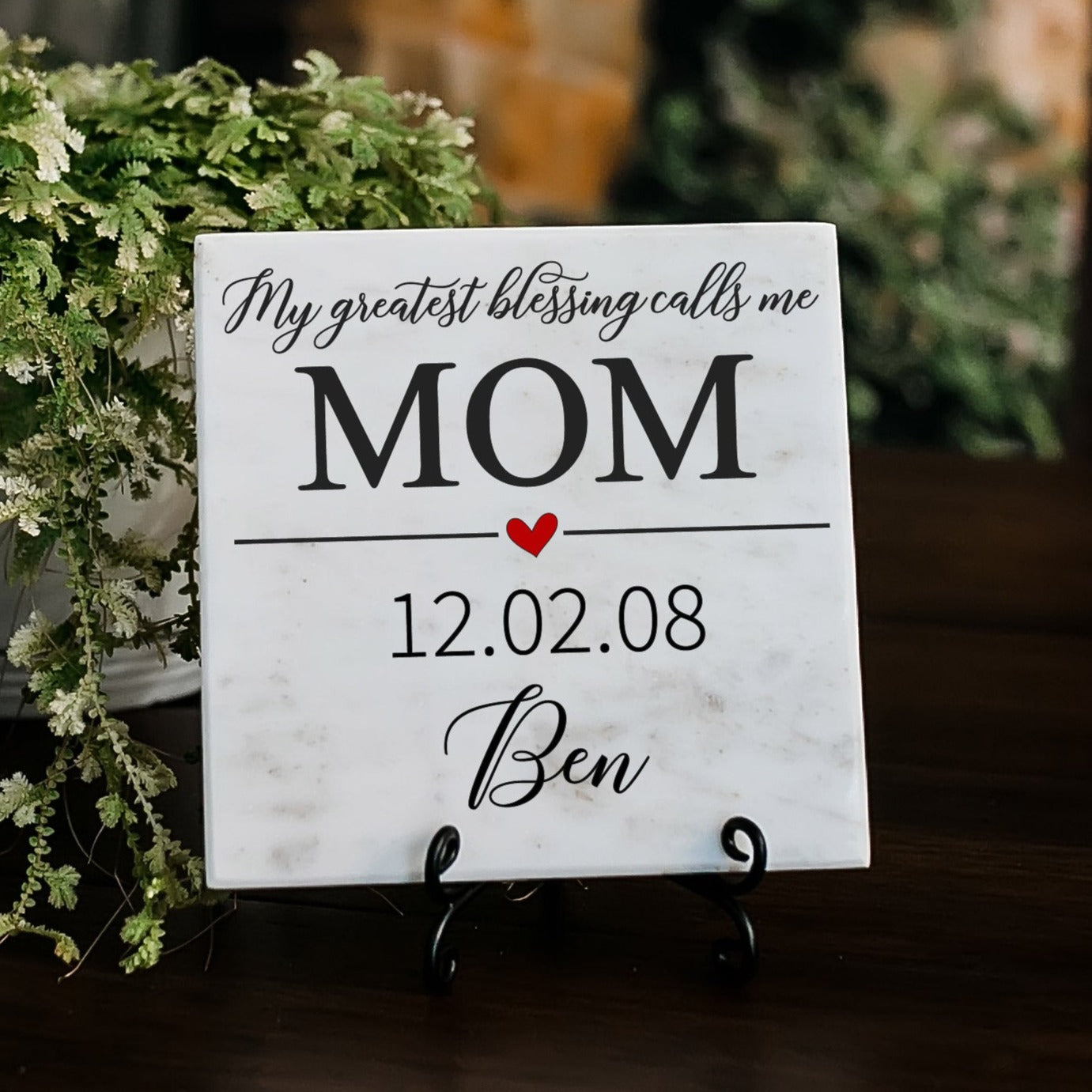 Greatest blessings call me mom sign plaque