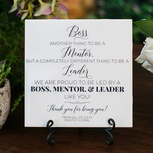 Boss Mentor Leader Tile Sign