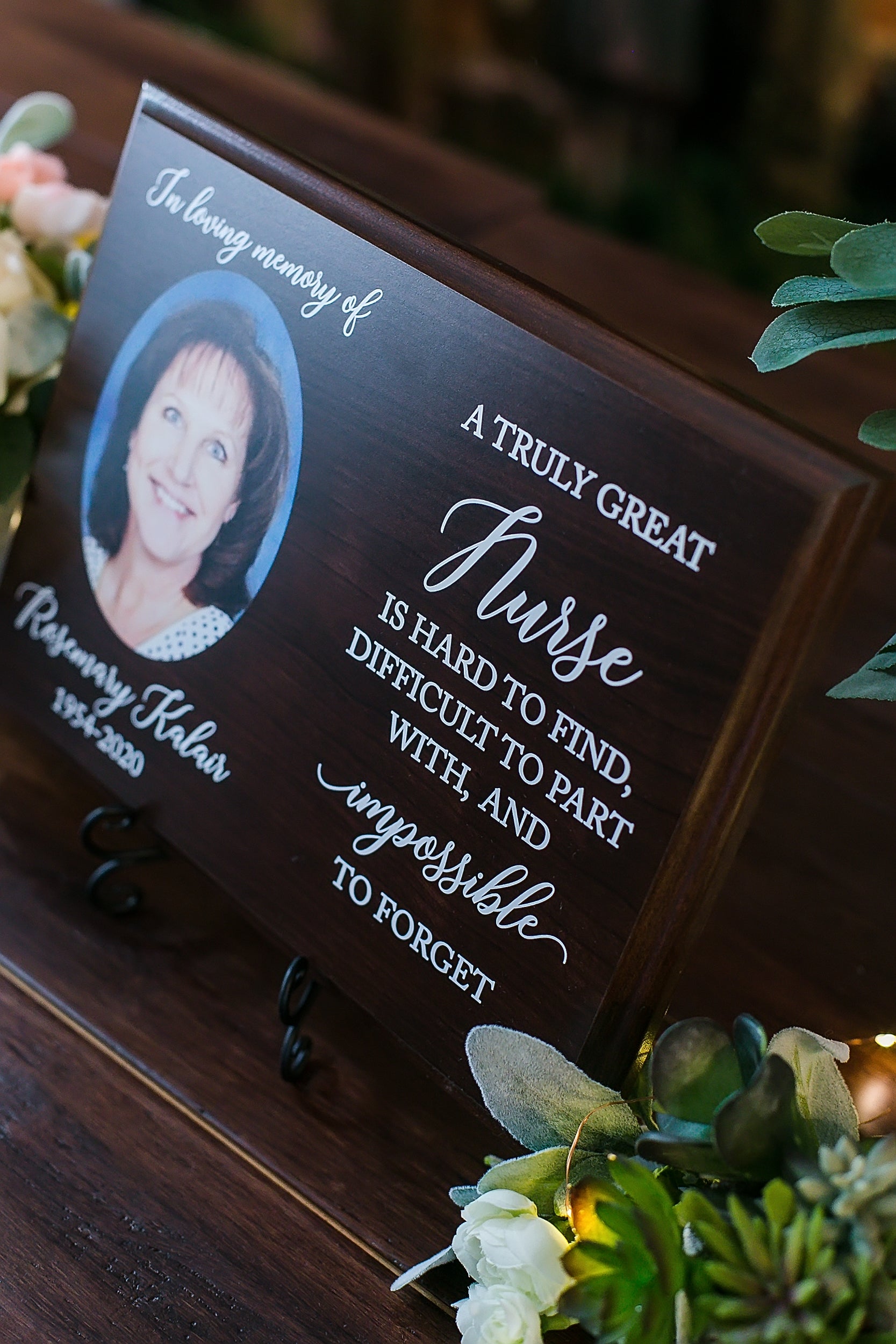 Nurse Memorial Walnut Plaque