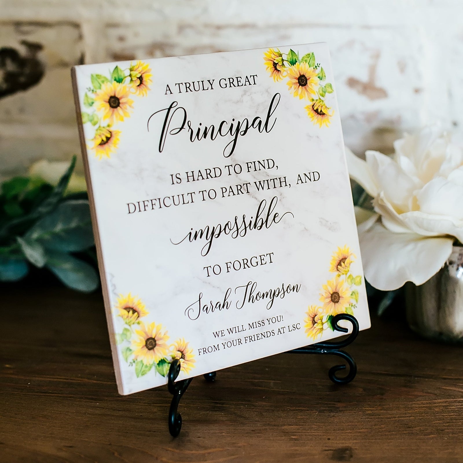 truly great principal sunflowers retirement going away sign gift