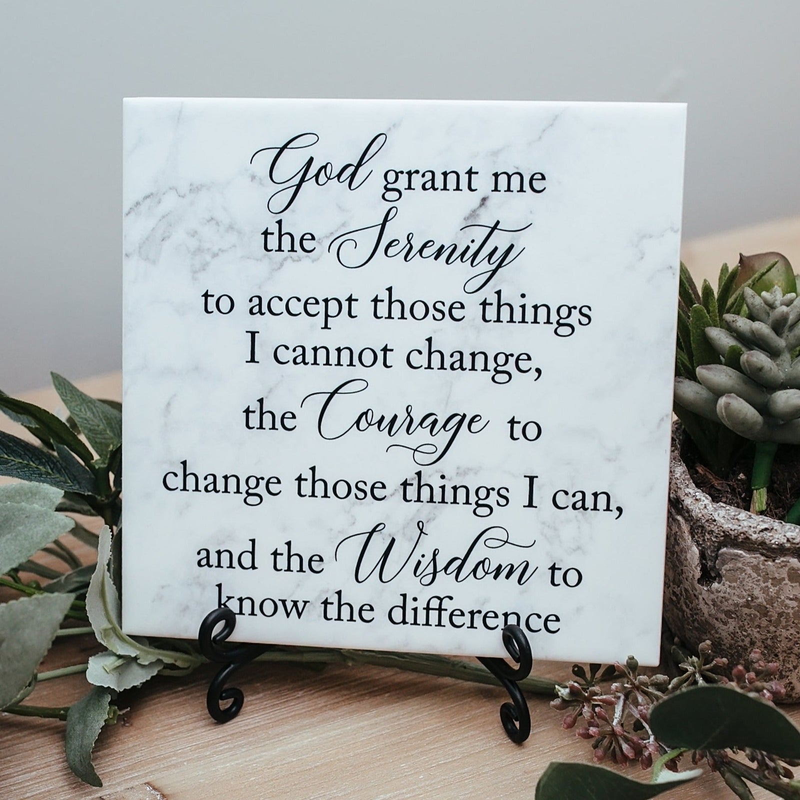 Serenity Prayer Tile Plaque