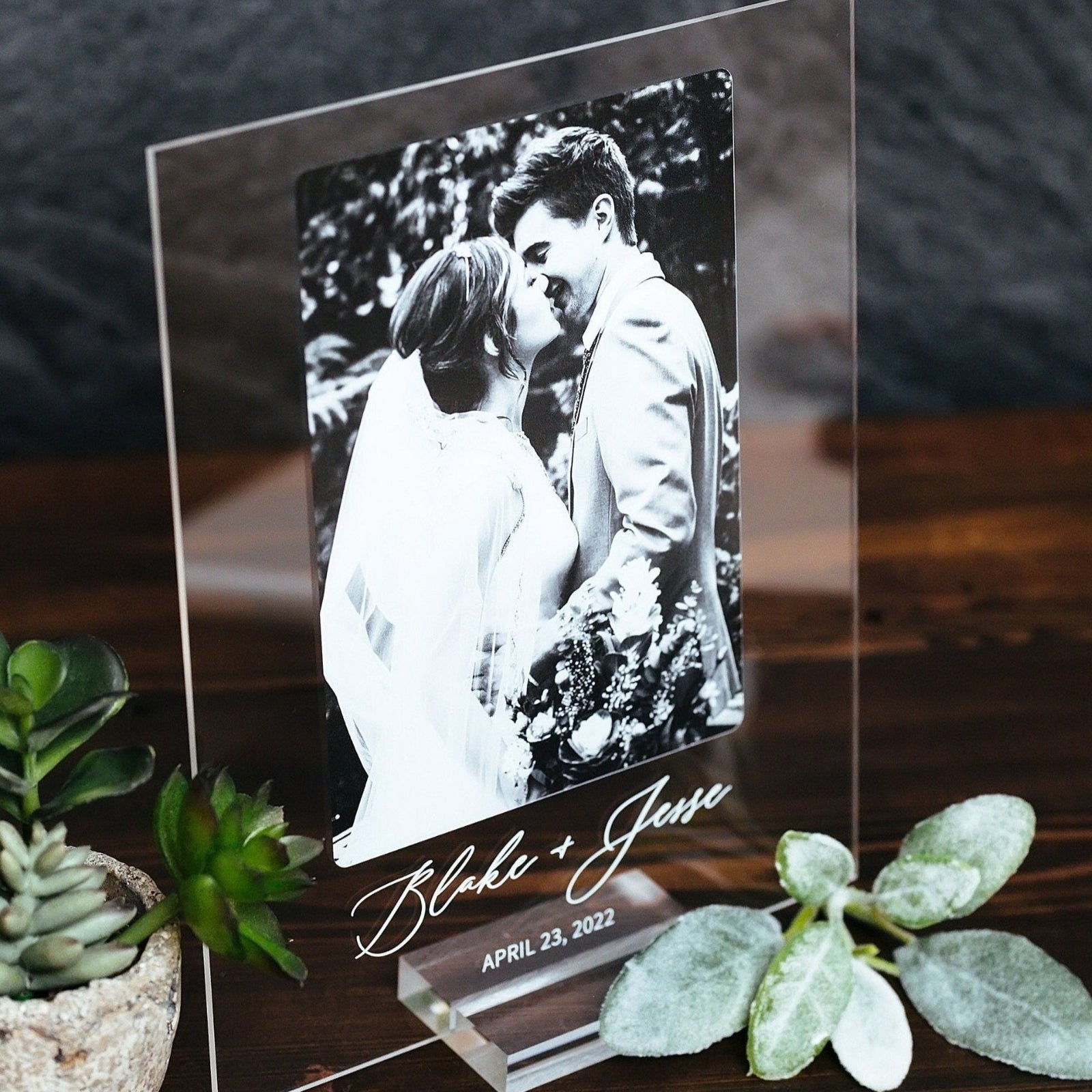 Engagement Gifts For Couple, Wedding Frame Plaque Gift, Mr Mrs Newlyweds Present, Photo Collage, Bridal Shower Gift, Personalized Photo
