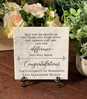 Congratulations On Your Graduation Personalized Tile Plaque