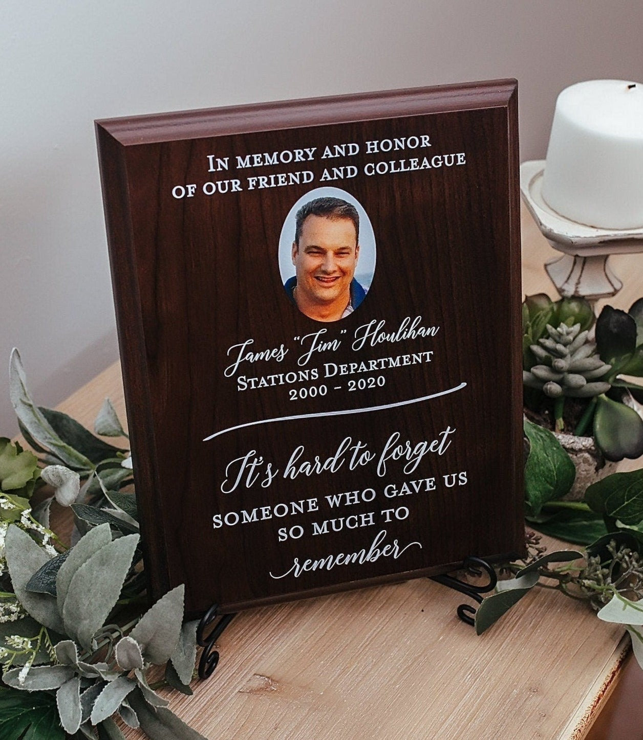 Sympathy Gift With Photo Memorial Plaque, In Loving Memory Present, Grief, Remembrance, Bereavement, Condolences Sign Passed Loved Ones