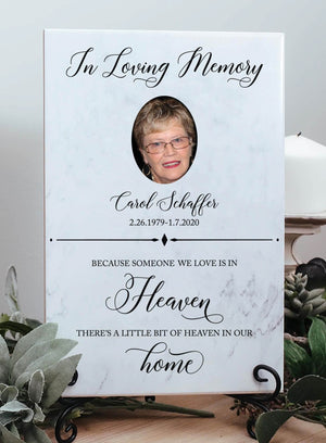 Heaven In Our Home Memorial Tile Plaque