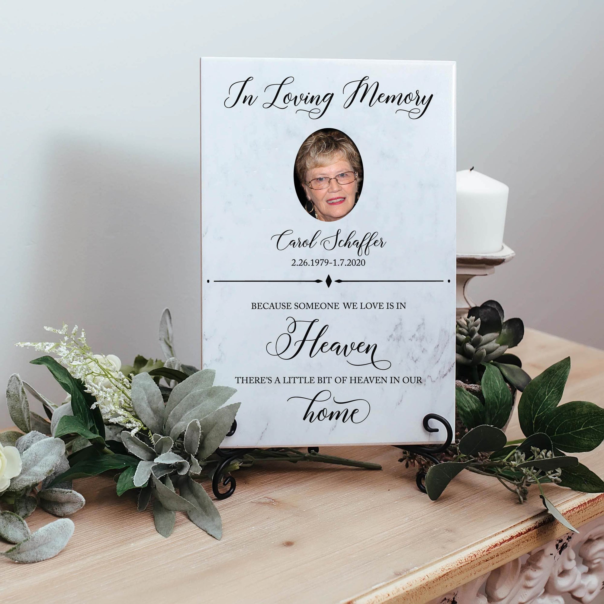 Heaven In Our Home Memorial Tile Plaque