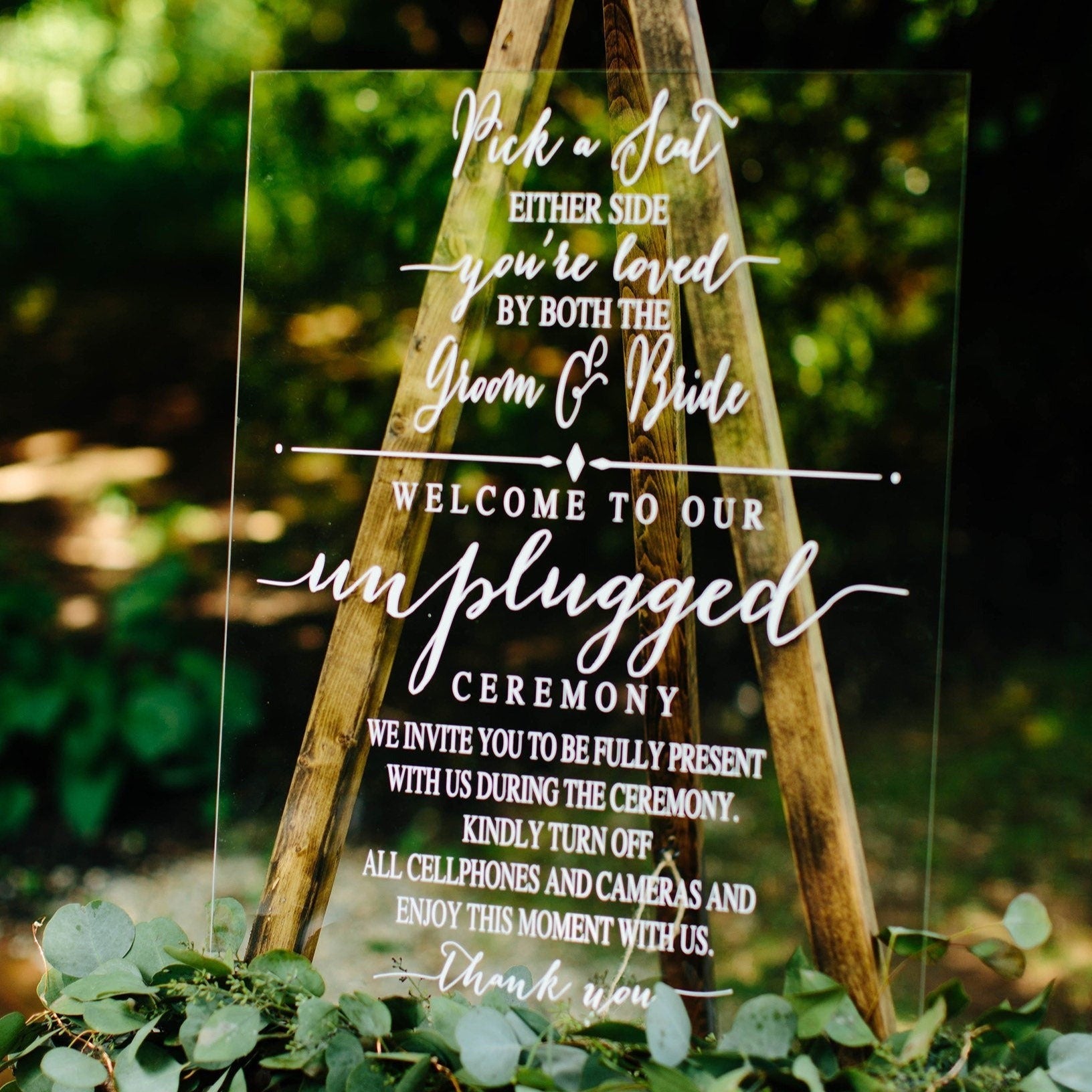 Ceremony Sign Wedding Signs Choose a seat Sign rustic wedding