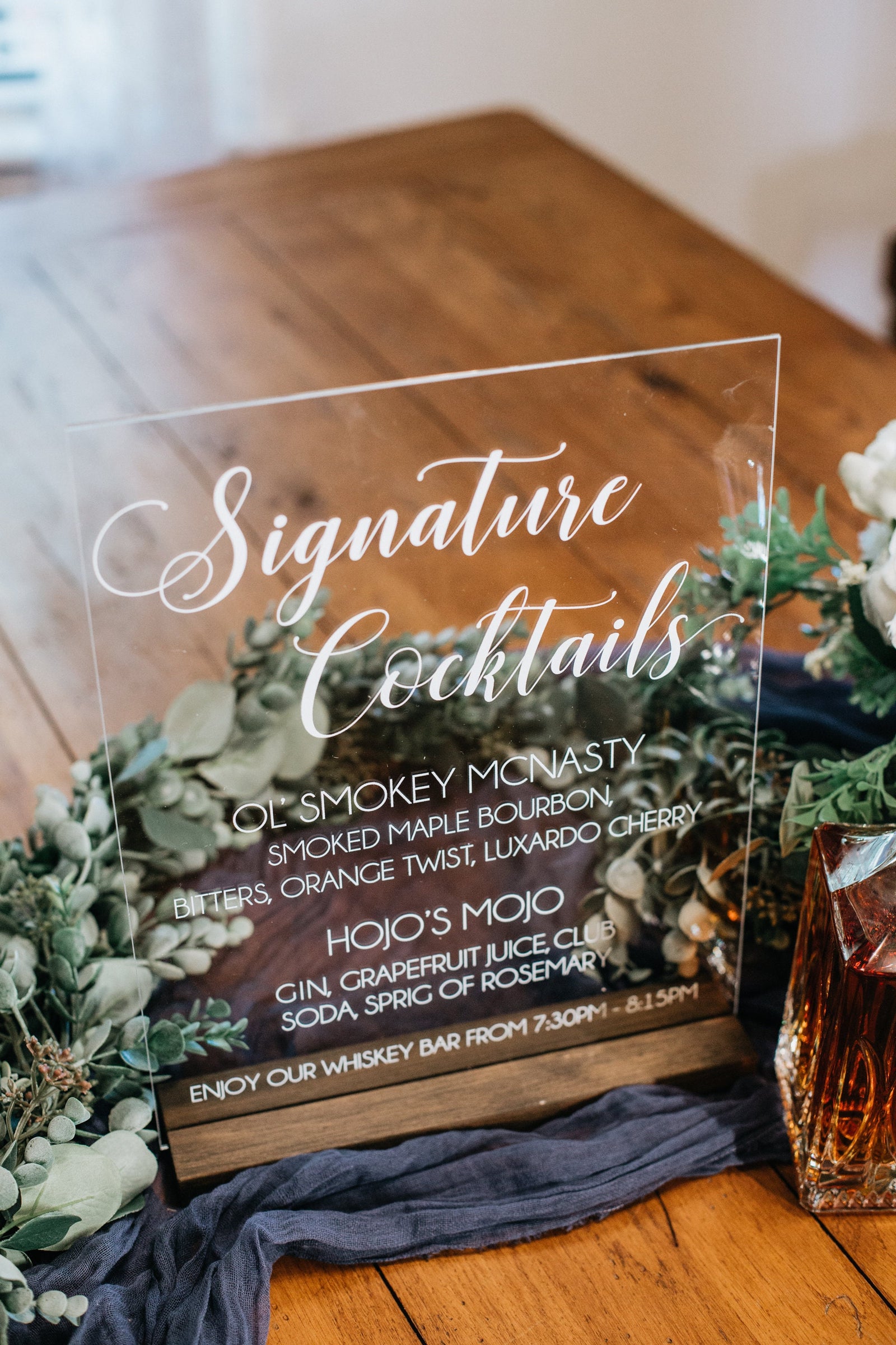 Signature Cocktails Personalized Bar Sign E6-DS2