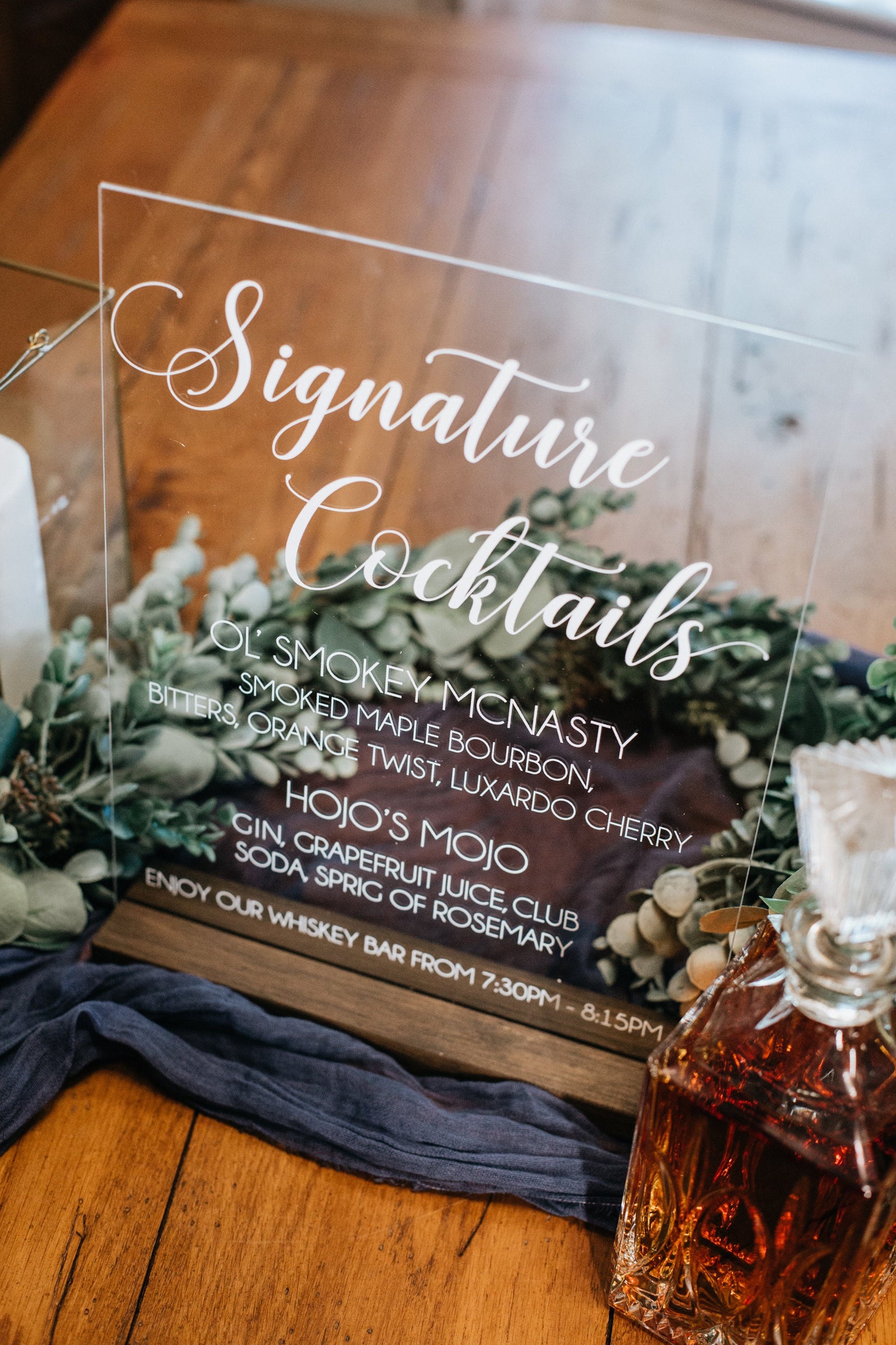 Signature Cocktails Personalized Bar Sign E6-DS2