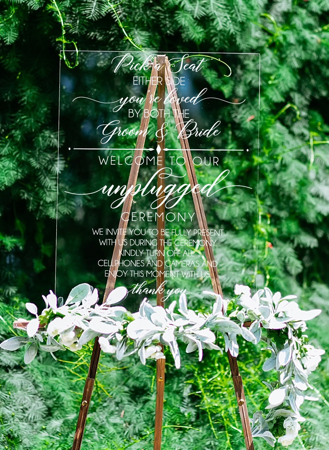 Pick a Seat Not a Side; Unplugged Ceremony Combo F24-ES1