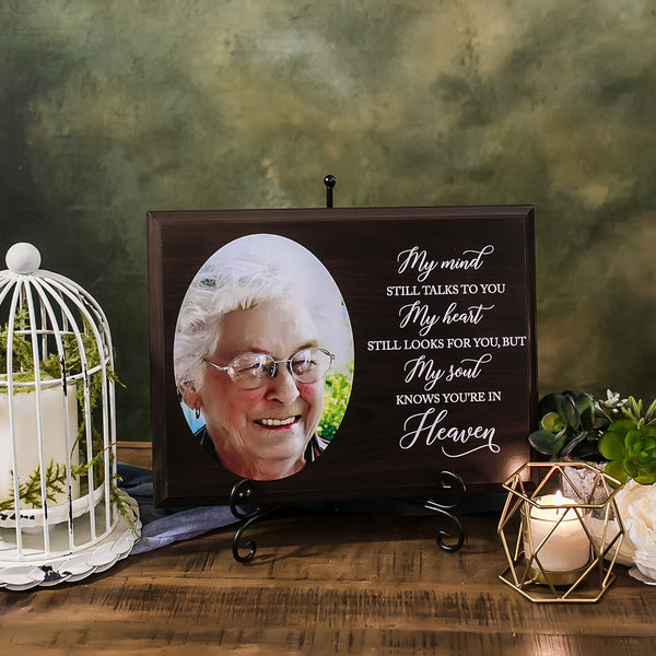 Sympathy Gift With Photo Memorial Plaque, In Loving Memory Present, Gr ...