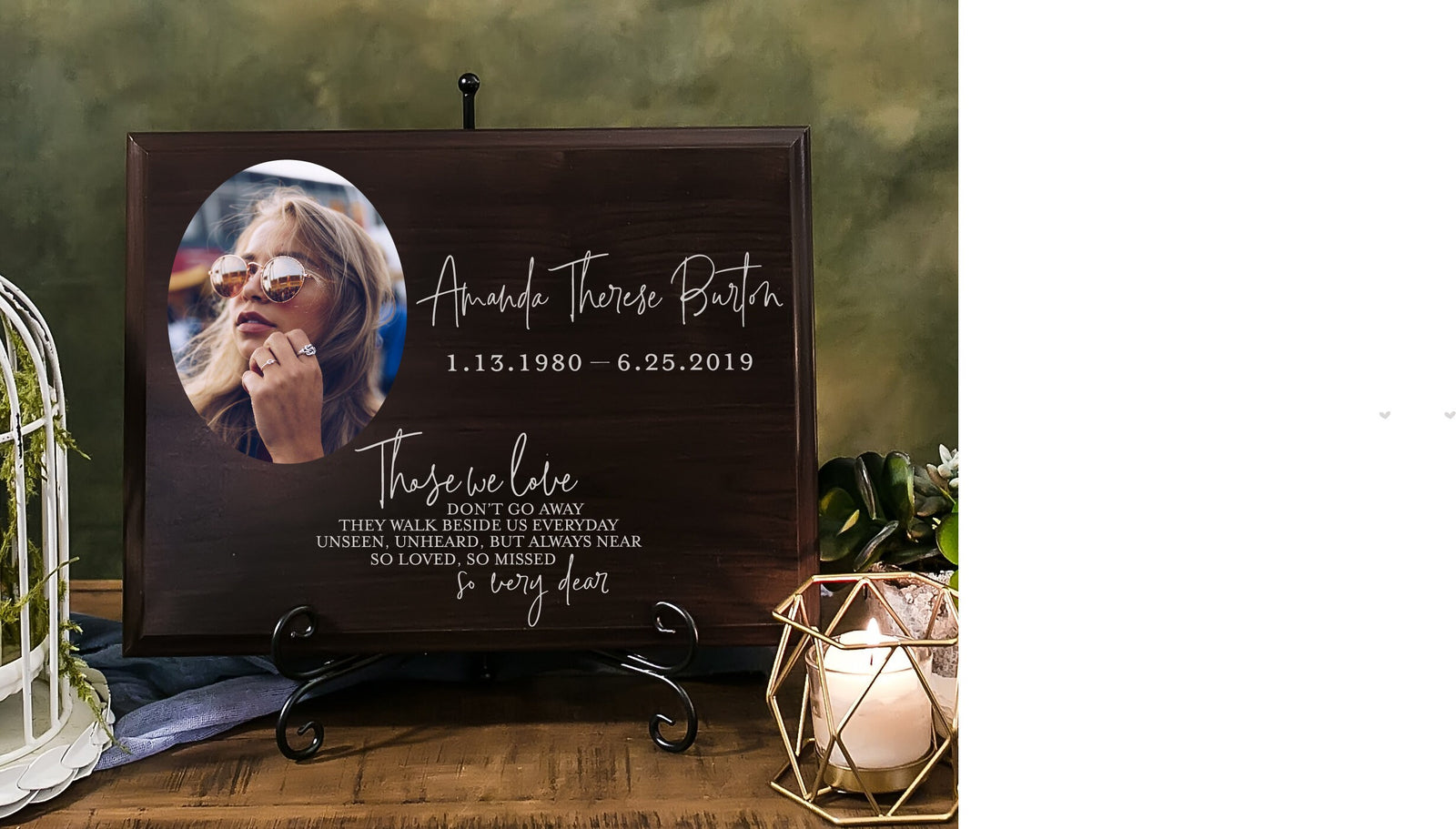 Sympathy Gift With Photo Memorial Plaque, In Loving Memory Present, Grief, Remembrance, Bereavement, Condolences Sign Passed Loved Ones TWL2