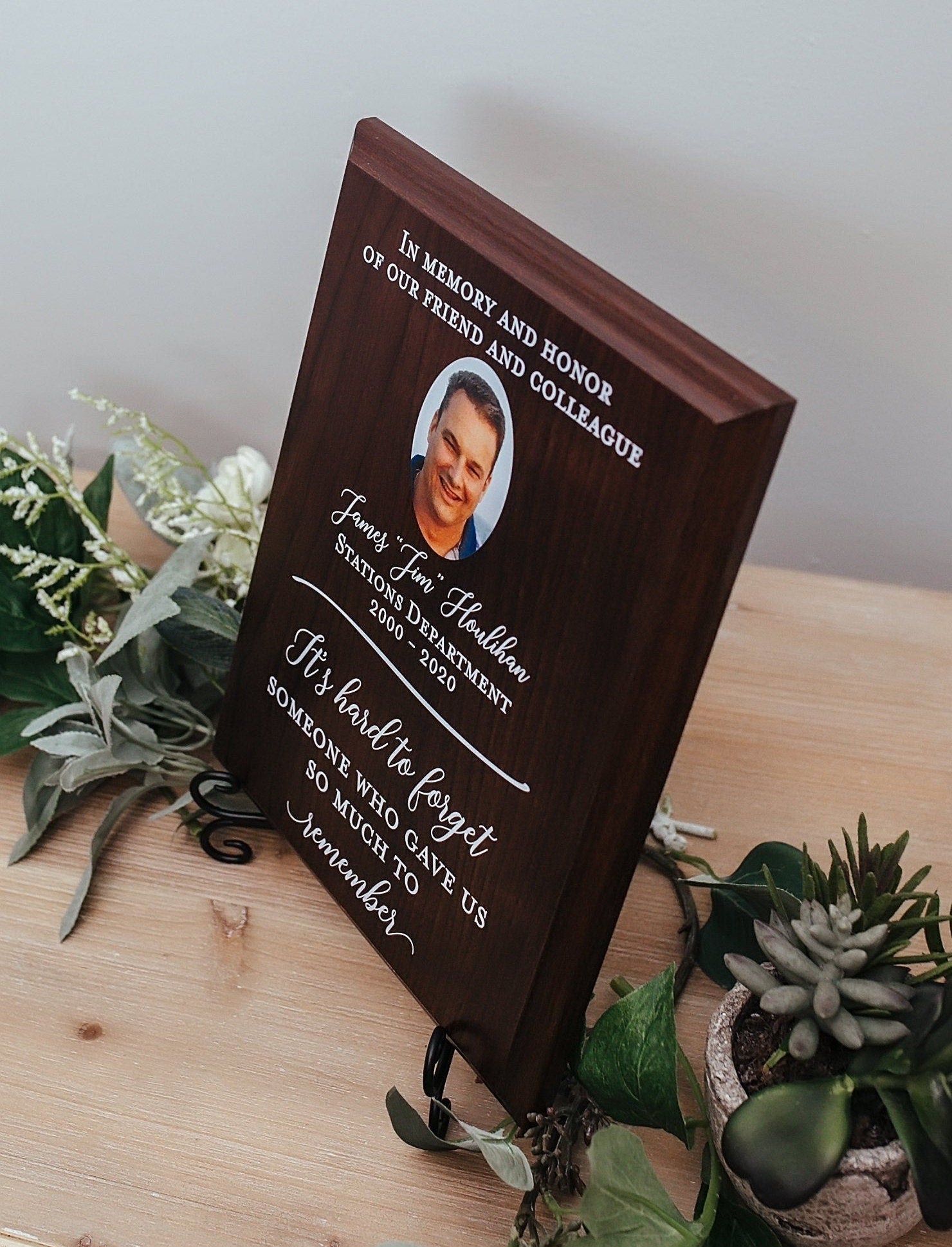 Sympathy Gift With Photo Memorial Plaque, In Loving Memory Present, Grief, Remembrance, Bereavement, Condolences Sign Passed Loved Ones