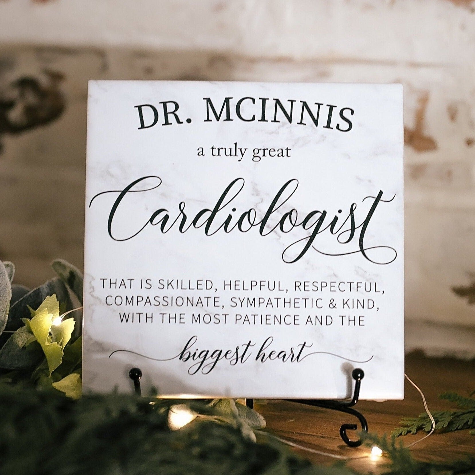 A Truly Great Doctor Cardiologist Thank You Appreciation Plaque Doctors Day Recognition Gift Personalized Family Doctor of Medicine Sign