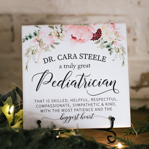 A Truly Great Pediatrician Thank You Appreciation Plaque Doctors Day Recognition Gift Personalized Baby Doctor Specialist Pedatrist gift
