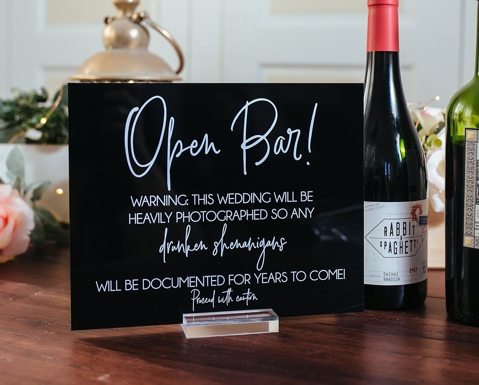 Open Bar Warning Drunken Shenanigans Documented For Years To Come Clear S3-AS11