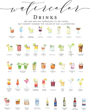 Signature Cocktails Personalized Drink Sign E6-DS1