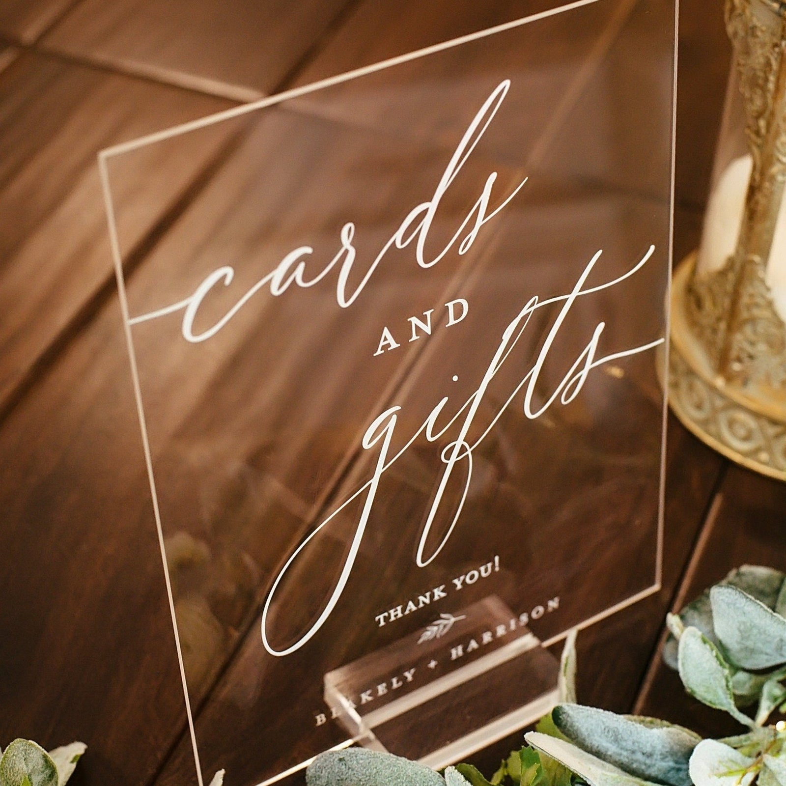 Cards And Gifts (With Optional Personalized Names and Leaf) E4-AS4